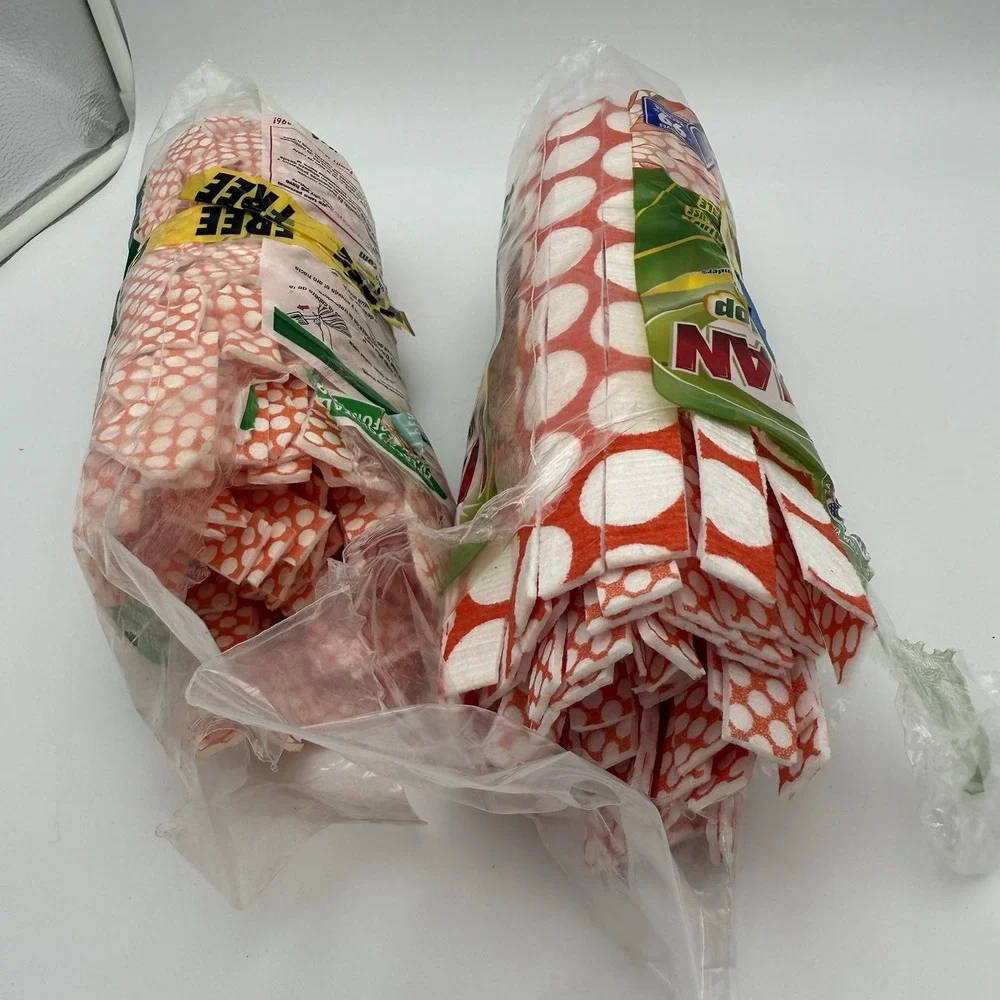 Libman Wonder Mop Refill Machine Washable Lot Of 2 Red White Opened‎ But Unused